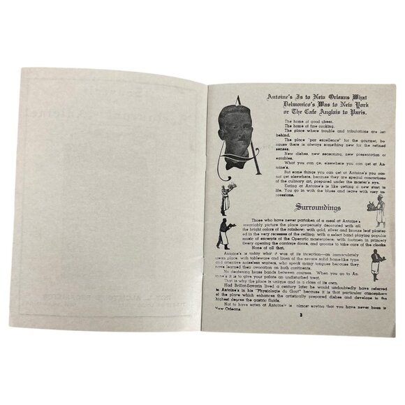 Vintage LA New Orleans Antoines Restaurant Souvenir Booklet & Postcard Unposted - Picture 5 of 7